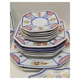 LARGE Collection of Vintage French Henriot QUIMPER Dishware