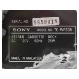 SONY Model TC-WR535 Stereo Cassette Deck