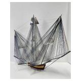 Large Mid Century String Ship
