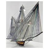 Large Mid Century String Ship