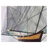 Large Mid Century String Ship