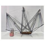 Large Mid Century String Ship