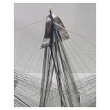 Large Mid Century String Ship