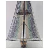 Large Mid Century String Ship
