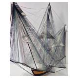 Large Mid Century String Ship