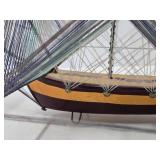 Large Mid Century String Ship