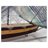 Large Mid Century String Ship