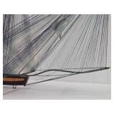 Large Mid Century String Ship