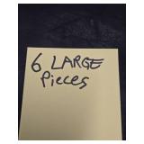 6 LARGE Pieces of White Tanned Leather