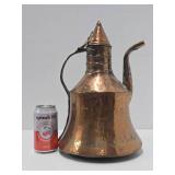 Antique 19th Century Hand Hammered Copper Coffee Pot