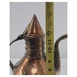 Antique 19th Century Hand Hammered Copper Coffee Pot