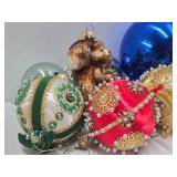 Nice Group of Large Vintage etc Christmas Ornaments