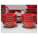 Collection of Vintage Waechtersbach West German Christmas Dishware