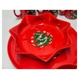 Collection of Vintage Waechtersbach West German Christmas Dishware