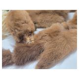 Group of Vintage Ladies' Hats & Genuine Mink Stole / Collar Wrap