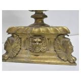 Wonderful Quality Large Antique Gothic Brass Table Lamps