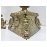 Wonderful Quality Large Antique Gothic Brass Table Lamps