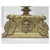 Wonderful Quality Large Antique Gothic Brass Table Lamps