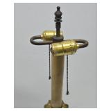 Wonderful Quality Large Antique Gothic Brass Table Lamps