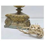 Wonderful Quality Large Antique Gothic Brass Table Lamps