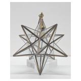 Vintage Glass & Brass 3D Atomic Star Lamp