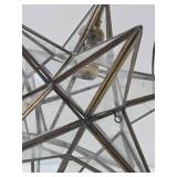Vintage Glass & Brass 3D Atomic Star Lamp