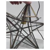 Vintage Glass & Brass 3D Atomic Star Lamp