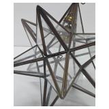 Vintage Glass & Brass 3D Atomic Star Lamp