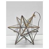 Vintage Glass & Brass 3D Atomic Star Lamp