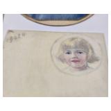 Wonderful Original Antique Miniature Portrait Paintings on Bone