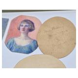 Wonderful Original Antique Miniature Portrait Paintings on Bone