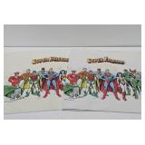 Matching Vintage 1977 SUPERFRIENDS Superhero Cartoon Pillowcases