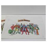 Matching Vintage 1977 SUPERFRIENDS Superhero Cartoon Pillowcases