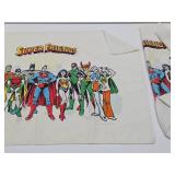 Matching Vintage 1977 SUPERFRIENDS Superhero Cartoon Pillowcases