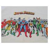 Matching Vintage 1977 SUPERFRIENDS Superhero Cartoon Pillowcases