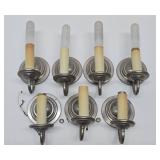 Set of 7 Matching vintage 1950's era Wall Sconces