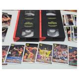Lot of Vintage Pro Wrestling Memorabilia VHS Tapes Cards etc