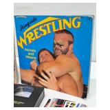Lot of Vintage Pro Wrestling Memorabilia VHS Tapes Cards etc