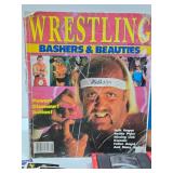 Lot of Vintage Pro Wrestling Memorabilia VHS Tapes Cards etc