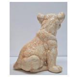 2 Vintage LARGE Ceramic Lion Cub Statues