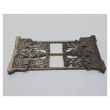 Old Vintage 1930's era Extendable Brass Bookcase / Bookend Set