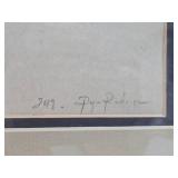 Vintage Hand Signed Original Nude Sketch Pencil Drawing - Signed Rodriguez