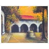 Large Original Mid Century Oil on Canvas Painting - Signed 'Trent'