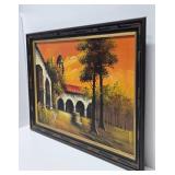 Large Original Mid Century Oil on Canvas Painting - Signed 'Trent'