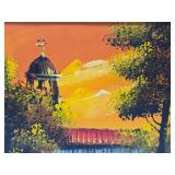 Large Original Mid Century Oil on Canvas Painting - Signed 'Trent'