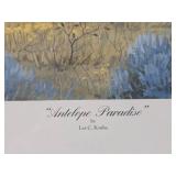Framed Signed Numbered ARTIST PROOF Print by Les Kouba - 'Antelope Paradise'