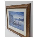 Framed Signed Numbered Print by Les Kouba - 'May in Minnesota' w/Loons