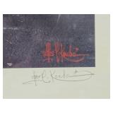 Framed Signed Numbered Print by Les Kouba - 'Whistlers' Comin' Through''