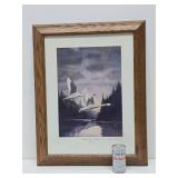 Framed Signed Numbered Print by Les Kouba - 'Whistlers' Comin' Through''