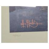 Framed Signed Numbered Print by Les Kouba - 'Mallards on Ice'
